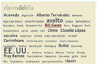 Claves del día, la nube de palabras más usadas en el diario argentino Clarín