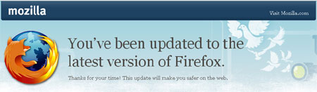 Mensaje que anuncia que ya se actualizó mi copia de Firefox